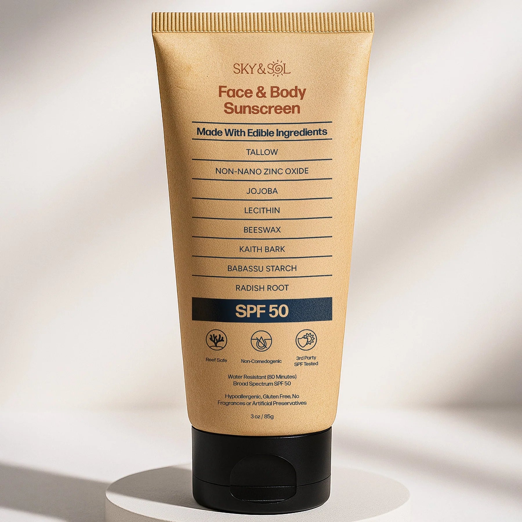 Natural Mineral Tallow Reef-Safe Sunscreen SPF 50™
